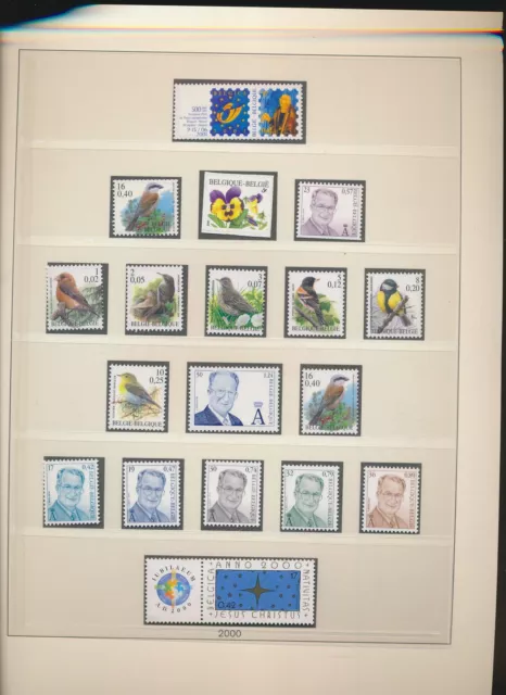 XE03355 Belgium 2000 Buzin birds king Albert II fine lot MNH