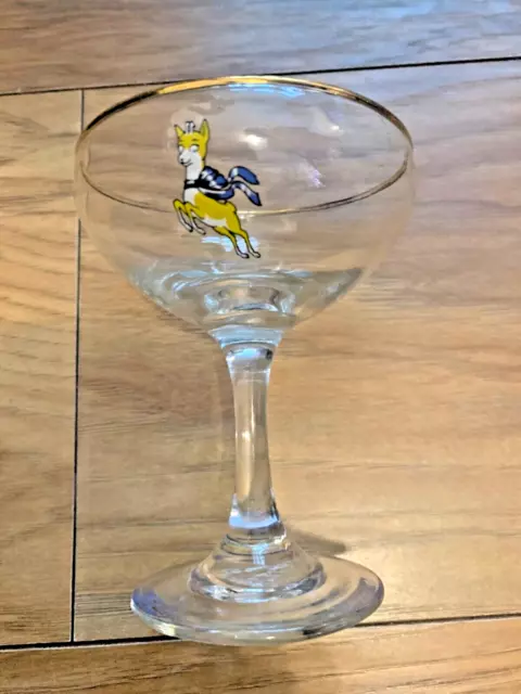 Vintage Original 1960s Babycham Bambi glasses x 4 rare in near perfect condition 3