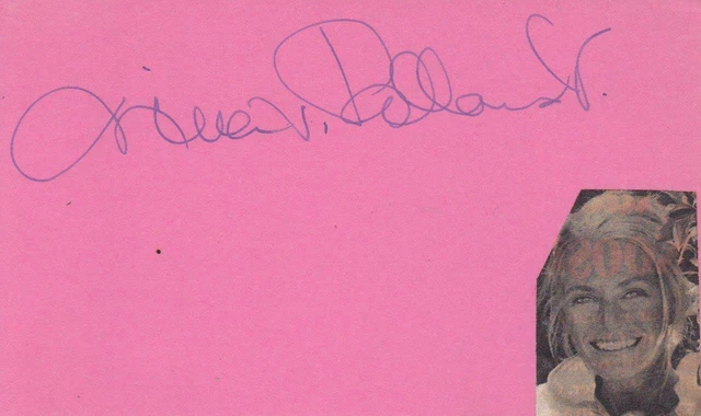 NINA VAN PALLANDT Signed 3X5 Index Card Actress/American Gigolo COA