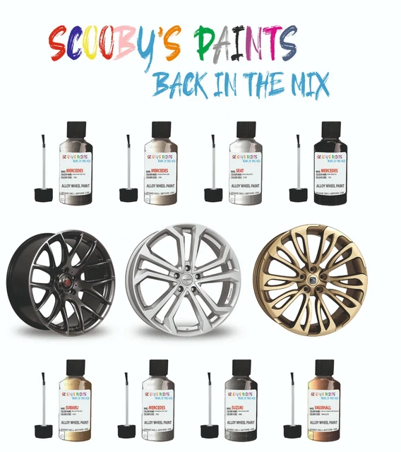 ALLOY WHEEL REPAIR Paint Touch Up Kit Curbing Scratch Chip Silver Black