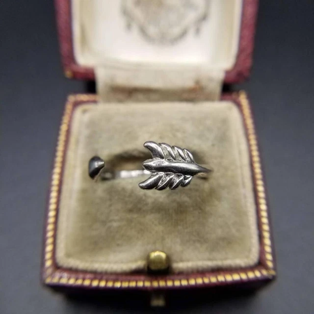 Stella & Dot Arrow Arrow Wrap Ring Silver Plate USA Vi