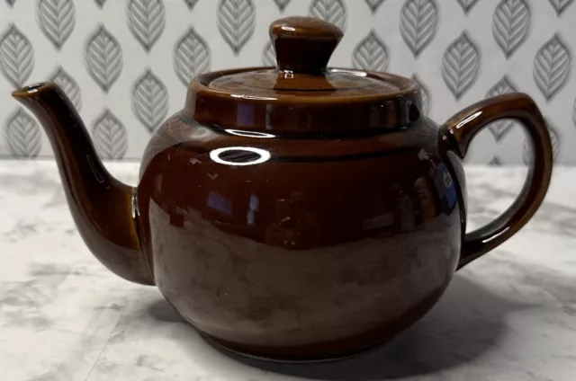 Vintage Brown Pottery Tea Pot No Markings   NICE Little Tea Pot  Made in China