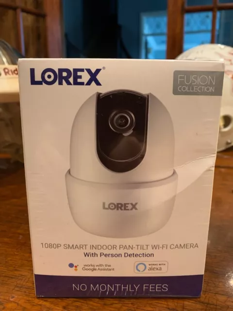 Lorex Pan & Tilt Indoor Security Camera, Wireless 2K WiFi Camera Person Det NIB