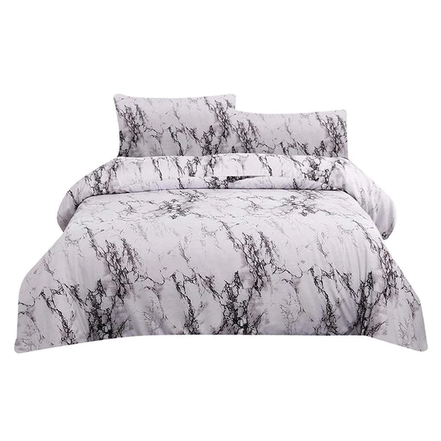 Ensemble de literie 3 pièces housse de couette taie d'oreiller polyester