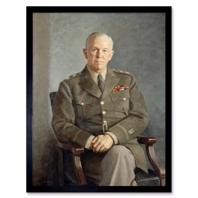 Thomas Edgar Stephens George C Marshall Art Print Framed 12x16