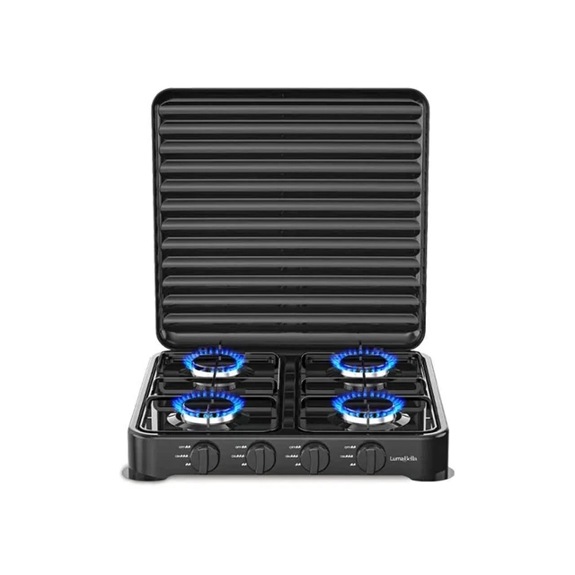 Fornello A Gas Metano Parker 2 Fuochi - Acciaio Inox Made In Italy Con Piano Estraibile - Foto 3