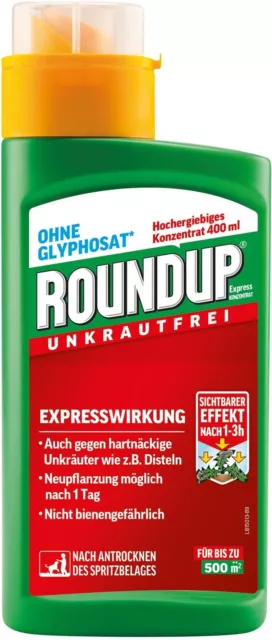 Roundup Express Konzentrat 400ml Unkrautex Unkrautvernichter gegen Unkraut