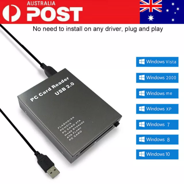 USB 2.0 to PC ATA PCMCIA Flash Disk Memory Card Reader Adapter Converter Hub AU