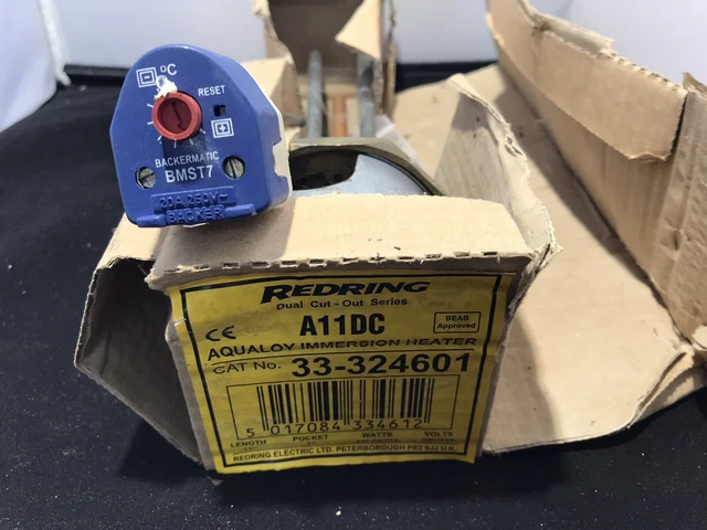 REDRING A11DC 3KW Aqualoy Immersion Heater. Dual Cut Out Series.11Long.inc  Stat £20.00 - PicClick UK