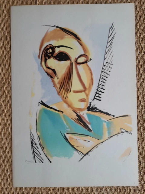 d'après Picasso lithographie originale 1948 tirage 500 lithograph période cubist