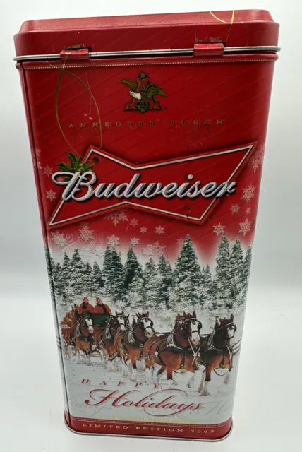 Budweiser Happy Holidays 2007 Tin Container Limited Edition (Vintage)