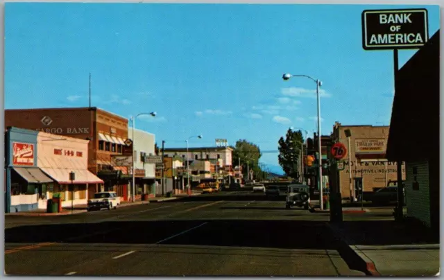 1960s ALTURAS California Postcard Main Street Downtown Scene Modoc County Unused