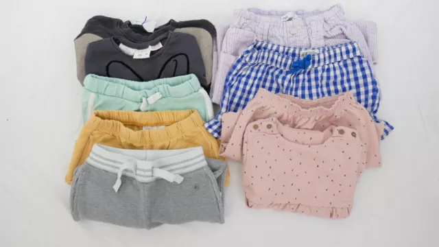 Girls Clothes  Bundle Age 2- 4 Top Shorts Trousers Lot 9pcs Petit Bateau Zara
