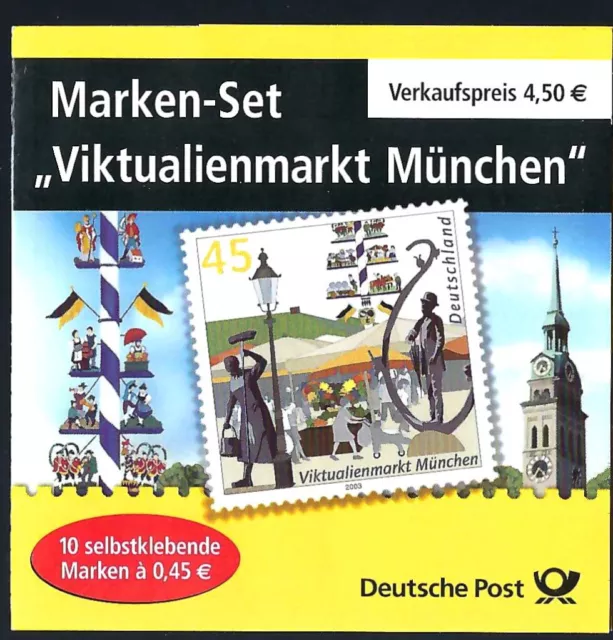 Deutschland 2003: Marken-Set postfrisch MiNr.: DE 2356KB; Viktualienmarkt, Münch