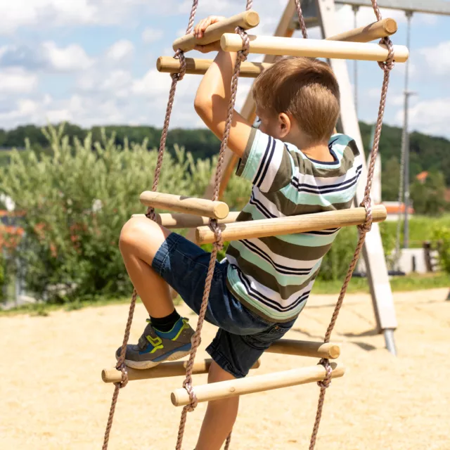 Strickleiter XXL 4 Seiten 14 Sprossen Länge 210 cm Seilleiter Kletterleiter