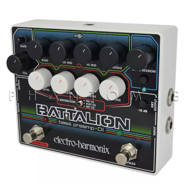 Electro-Harmonix - Battalion - Bass Preamp/DI Effects Pedal With Distortion/E...