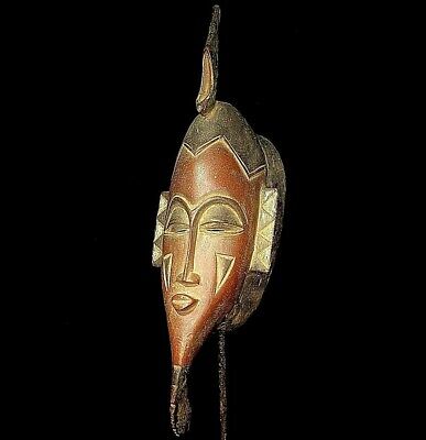 Authentic Antique Hand Beautiful African Mask - Wood - Guro-1782