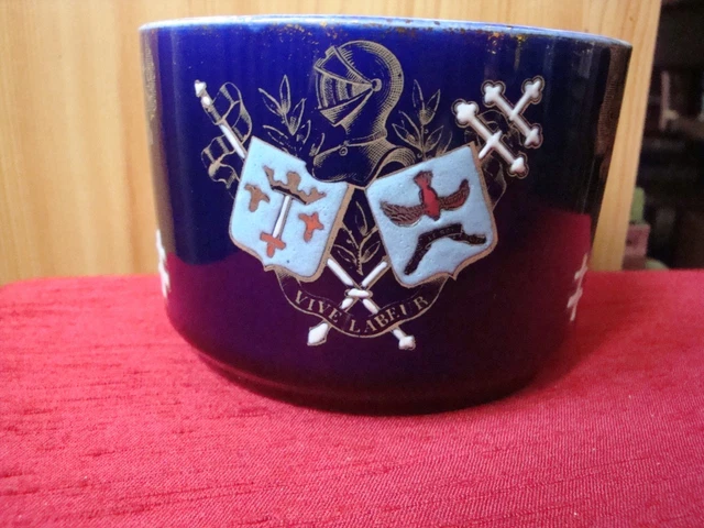 Tasse Faience Et Emaux Luneville  Armes Jeanne D'arc Vers 1900