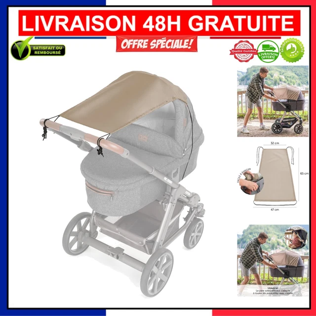 Hauck Grande Capote Pare-Soleil Swift X - UPF 50+ Jaune Neon Ventilation