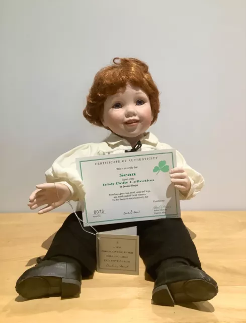 Danbury Mint Porcelain Irish Doll ‘Sean’ by Jeanne Singer