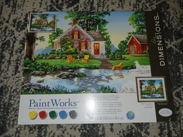 Paint Works Paint by Number Kit 14inX11in Willow Spring Beauty