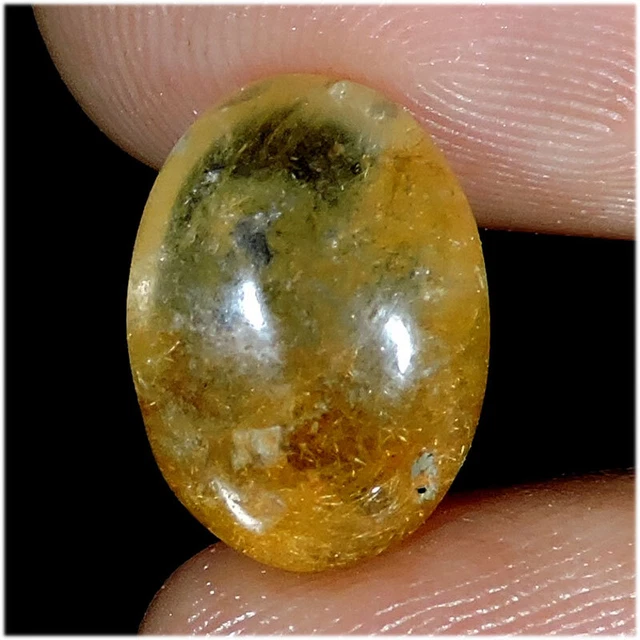 7.10 Cts Naturel Cuivre Rutile Quartz 13x10 MM Ovale Cabochon Desseré Gemme p482