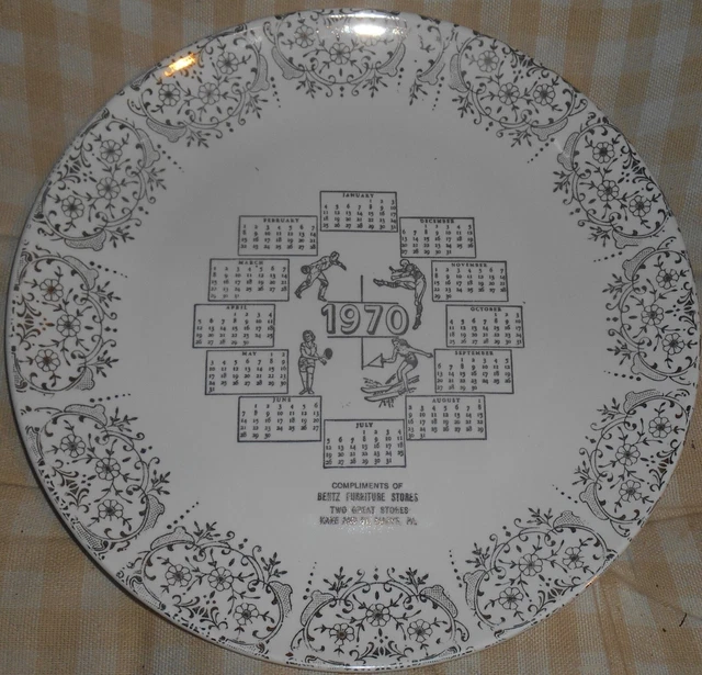 St. Mary's, Kane, Pa. 1970 american ironstone advertising calendar plate