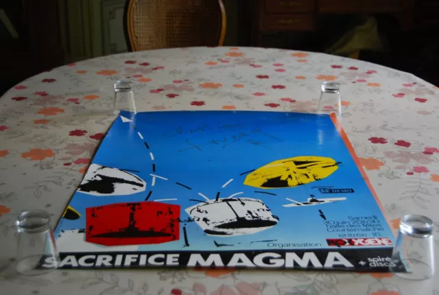 MAGMA Christian VANDER autographed Poster : concert in Switzerland, 1984