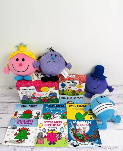 Little Miss & Mr Men Library Collections Roger Hargreaves 4 x Vintage Plush Toys