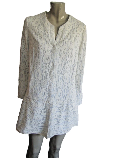 Veste D'été River Woods - 3/4 En Dentelle Doublée Coton - Blanc - Taille 38/40 - Femme
