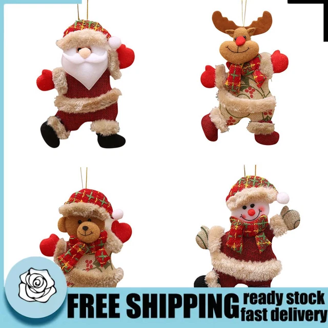 Christmas Hanging Doll Santa Claus Deer Bear Snowman Pendant Party Decoration