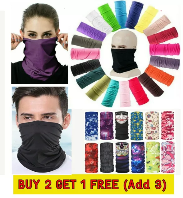 Balaclava Cycling Neck Tube Bandana Scarf Snood Biker Face Mask Warmer Multi use