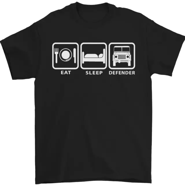 T-shirt da uomo Eat Sleep 4X4 Off Road Road 100% cotone