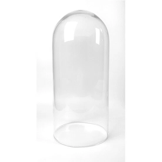 Cloche En Verre Avec Base En Bois - Dimensions 20 Cm De Diamètre, 35 Cm De Hauteur - Décoration D'intérieur élégante Pour Centre De Table Ou Cadeau - 2