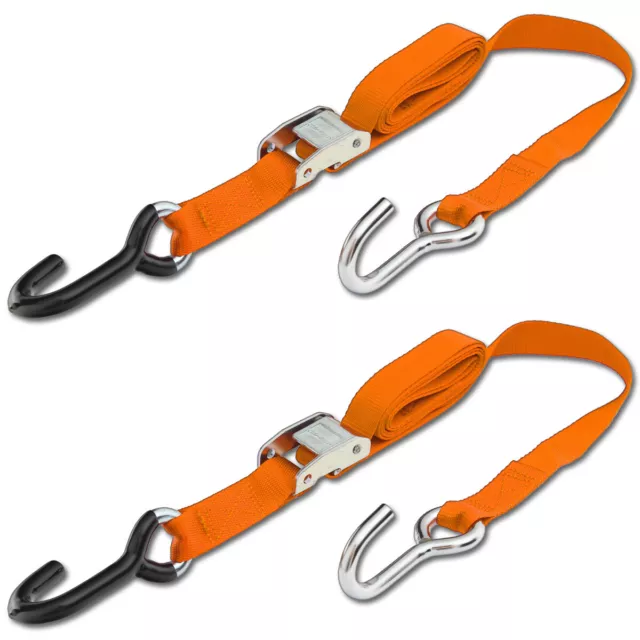 Progrip Powersports Motorcycle Tie Down Straps Lab Tested (2 Pack) Orange