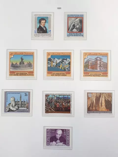 Österreich 35 Briefmarken 1991 postfrisch 2013 - 2047 KB Tag der Briefmarke