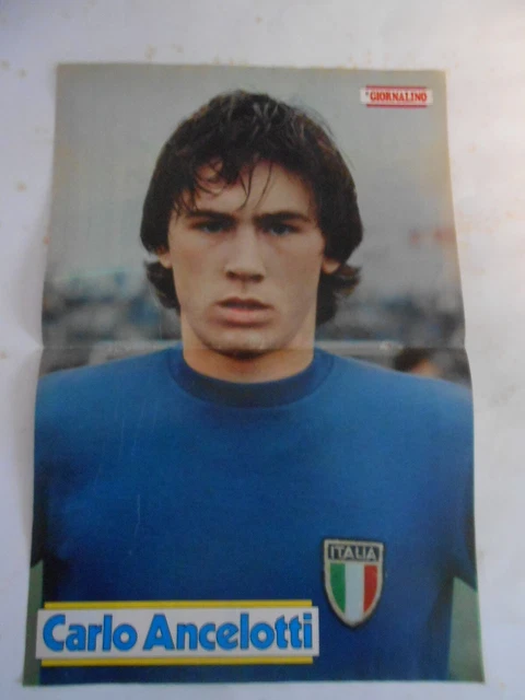 poster-CARLO ANCELOTTI-ITALIA (ROMA)-cm.29x42
