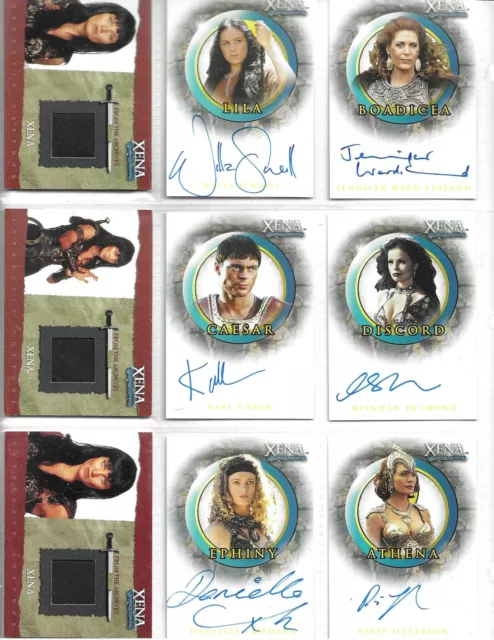 Xena Season 6 MASTER SET~Binder~Autographs+Bonus Costume+Taste of Honey+Promos+! 3