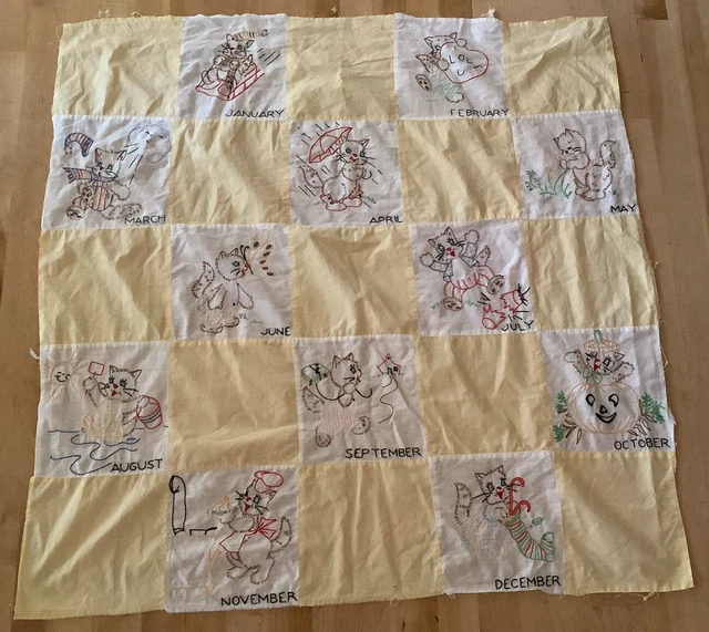 Edredón para bebé vintage, hecho a mano, necesita acabado