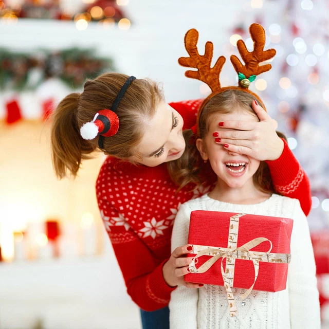 3x Urlaub Haar Bögen Band Weihnachten Geschenk Band Weihnachten Haar Bögen, 12