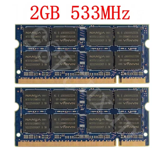 4GB 2x 2GB / 1GB PC2-4200S DDR2 533MHz CL4 Laptop Arbeitsspeicher RAM Für NANYA