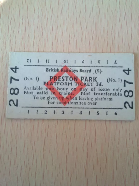 B, R, B,    Platform   Ticket,  (  Preston  Park  No 1,  80,  2874, )