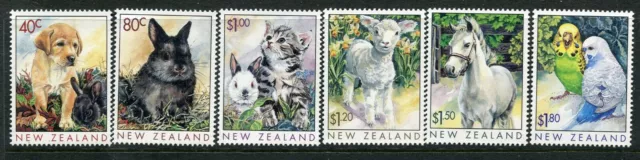 NEW ZEALAND....  1999 popular pets  set  mnh