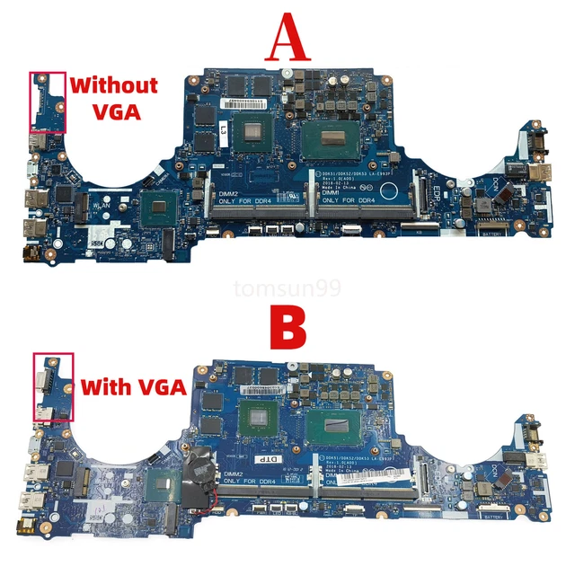 FOR DELL G5 5587 G7 7588 7580 Motherboard LA-E993P W/ i5/i7 CPU GTX1050 ...