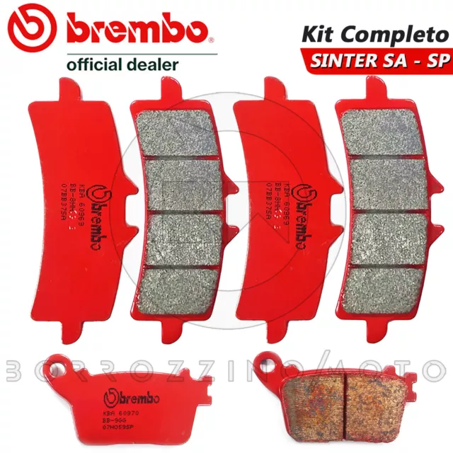 PASTIGLIE FRENO BREMBO ANTERIORI+POSTERIORI per SUZUKI GSX-S 1000 ABS 2015-2016