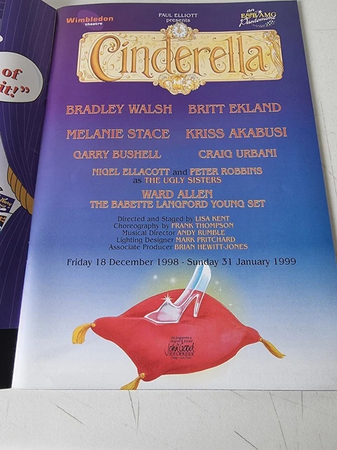 Pantomime Programme CINDERELLA PANTOMIME THEATRE Programme - Wimbledon Theatre 1999 £4.49 ...