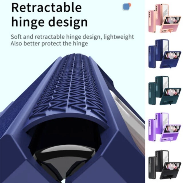 For Samsung Galaxy Z Fold5/3/4 Shockproof Retractable TPU Hinge Stand Phone Case