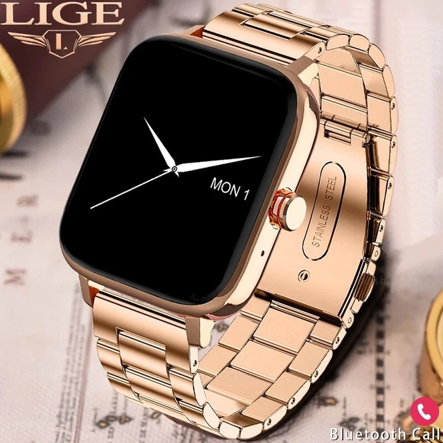 LIGE Call Smart Watch Women Custom Dial Smartwatch