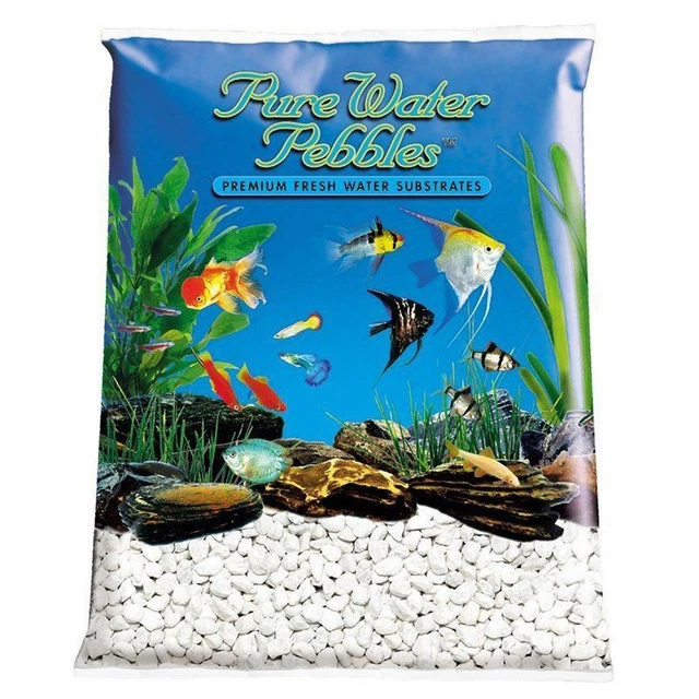 Grava de acuario guijarros de agua pura - blanca nieve