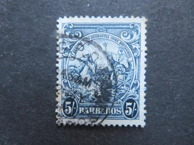 1941 Barbados 5s Indigo SG256a Fine Used